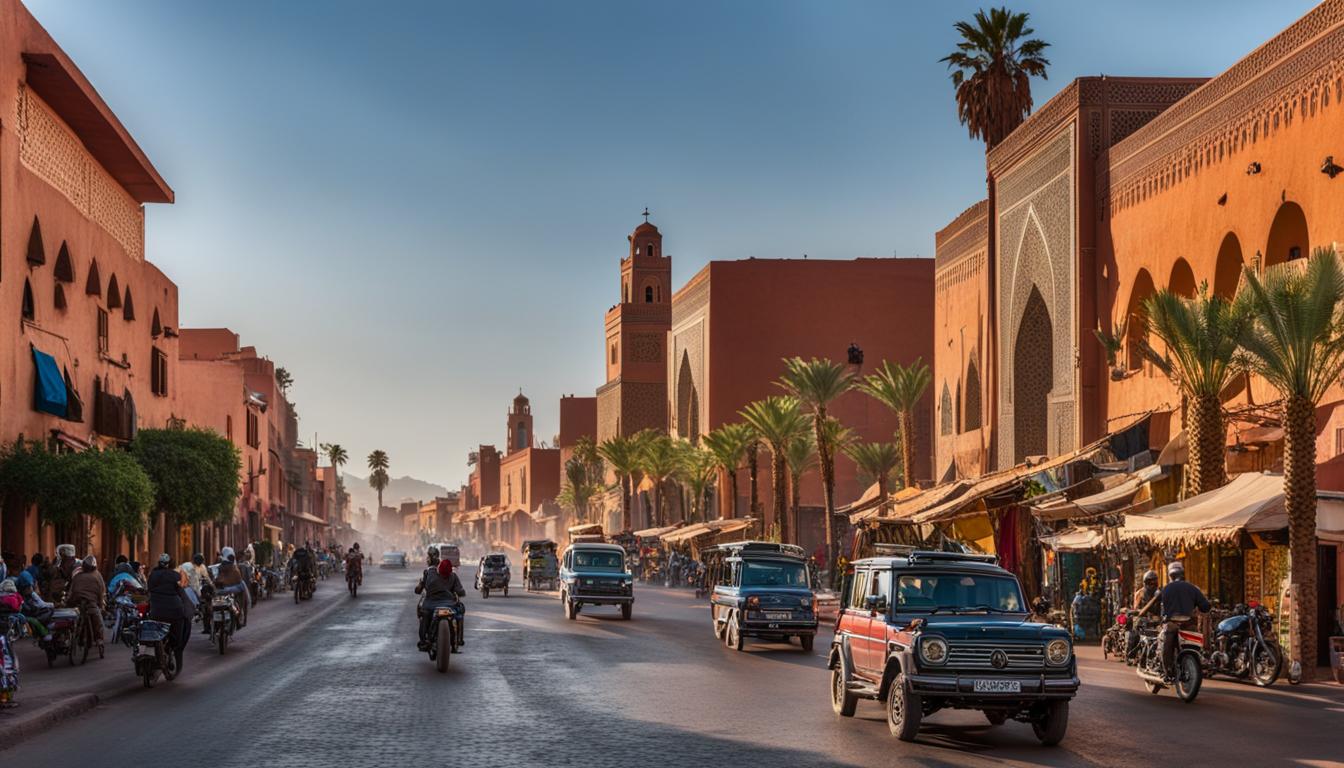 Driving in Marrakesh