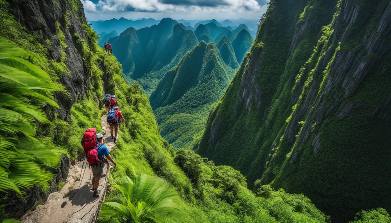 mountain climbing in the Philippines