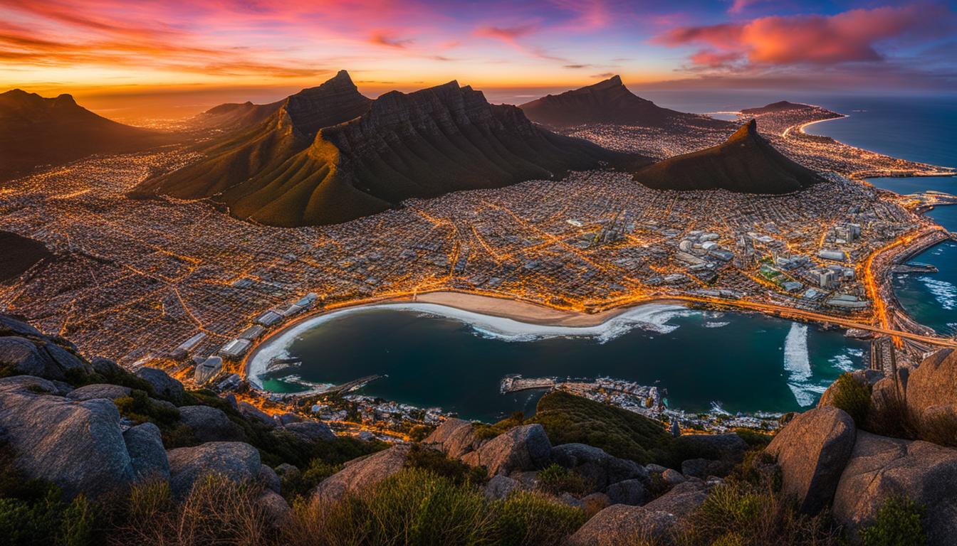 panoramic views of Cape Town