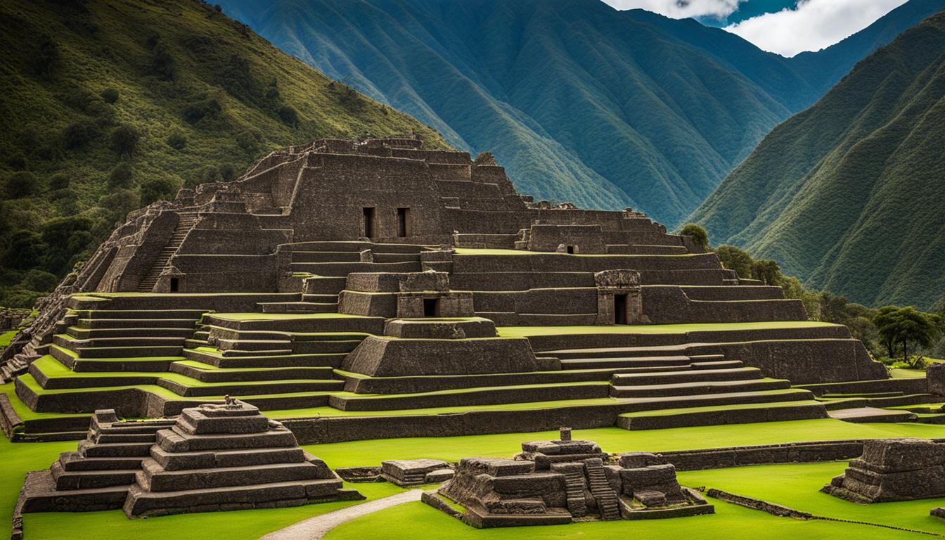 Ancient Inca ruins representing the religious history of Peru