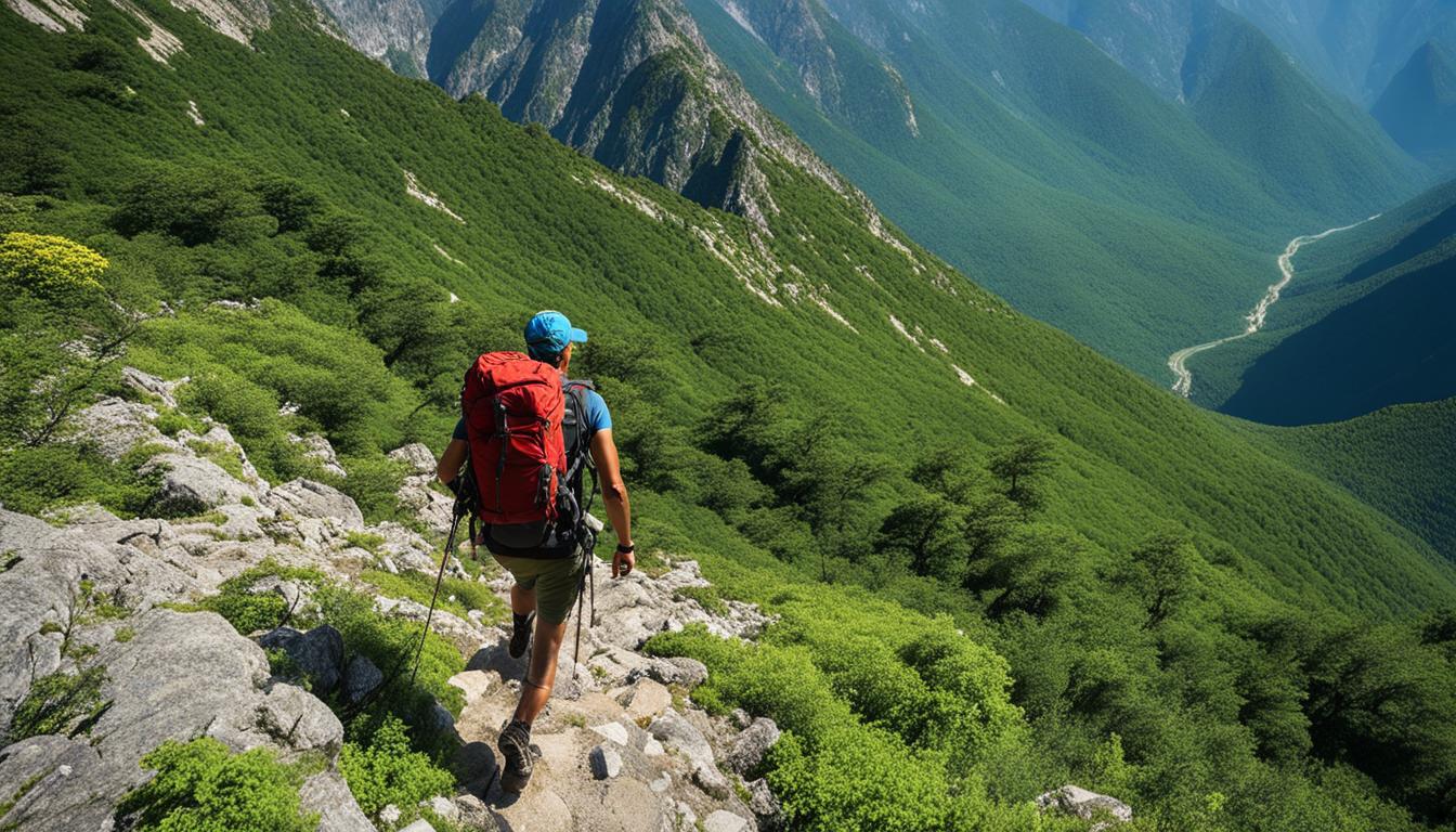 Hiking up Mount Olympus