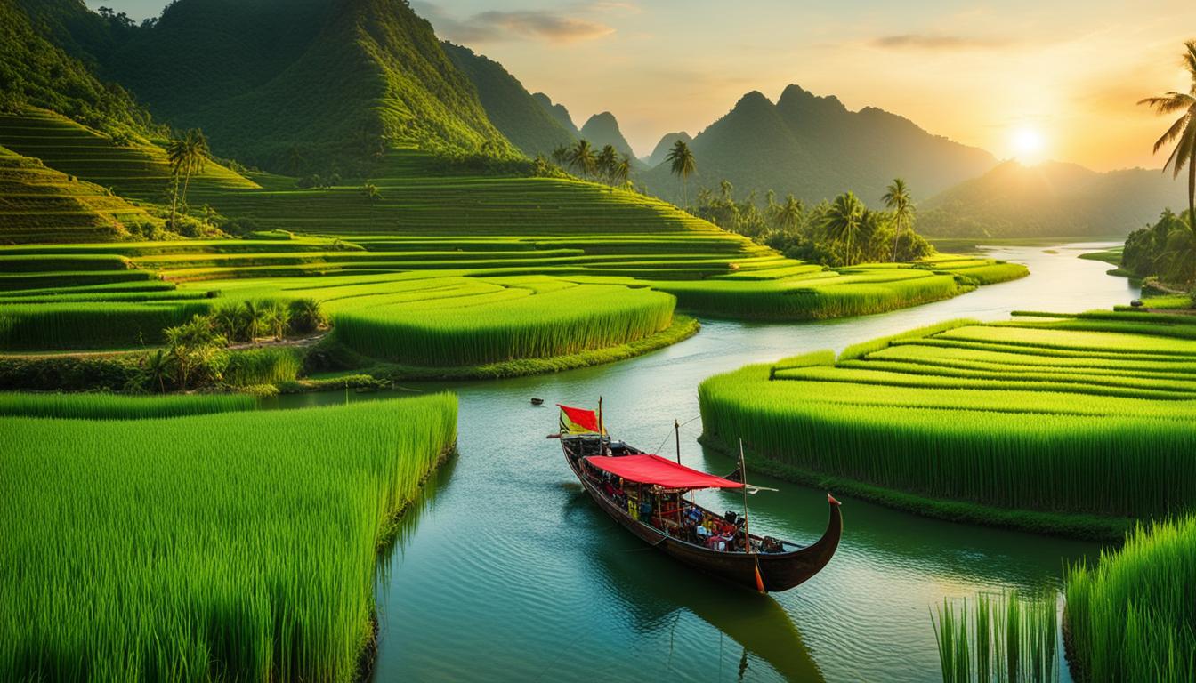 Scenic view of Southeast Asia