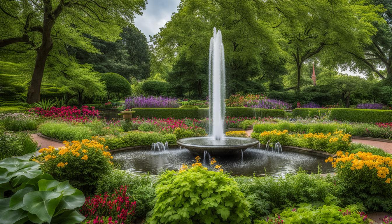 The alluring Peace Fountain in Coventry Gardens, Windsor