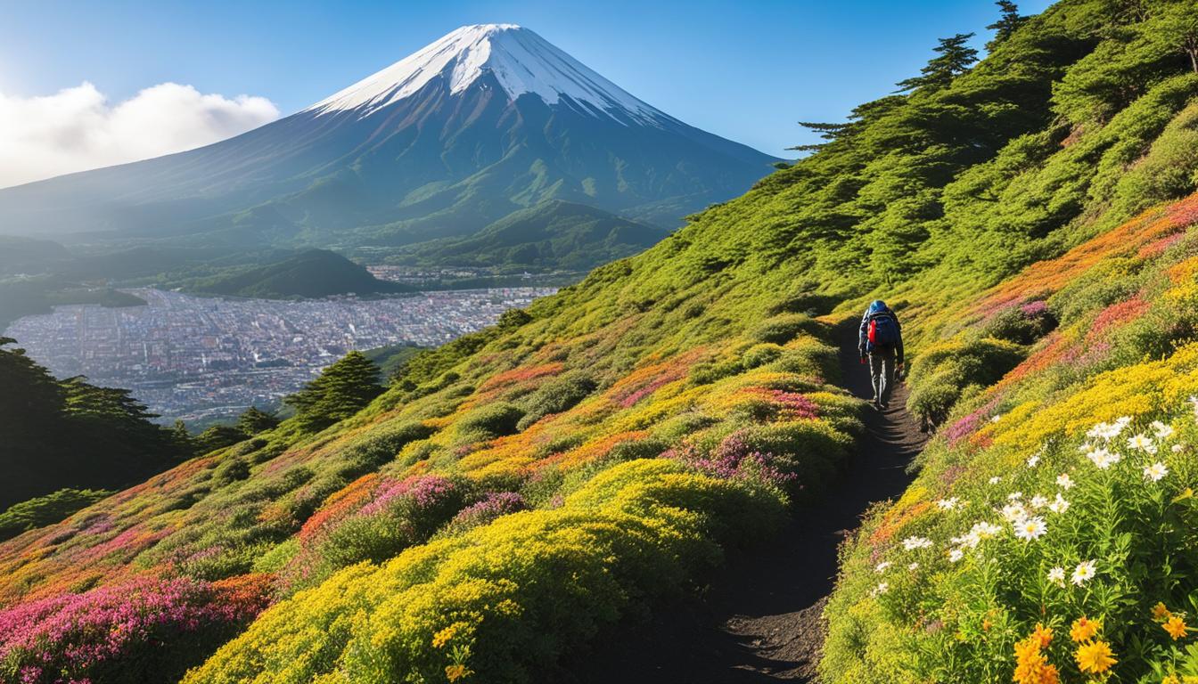 climbing mount fuji