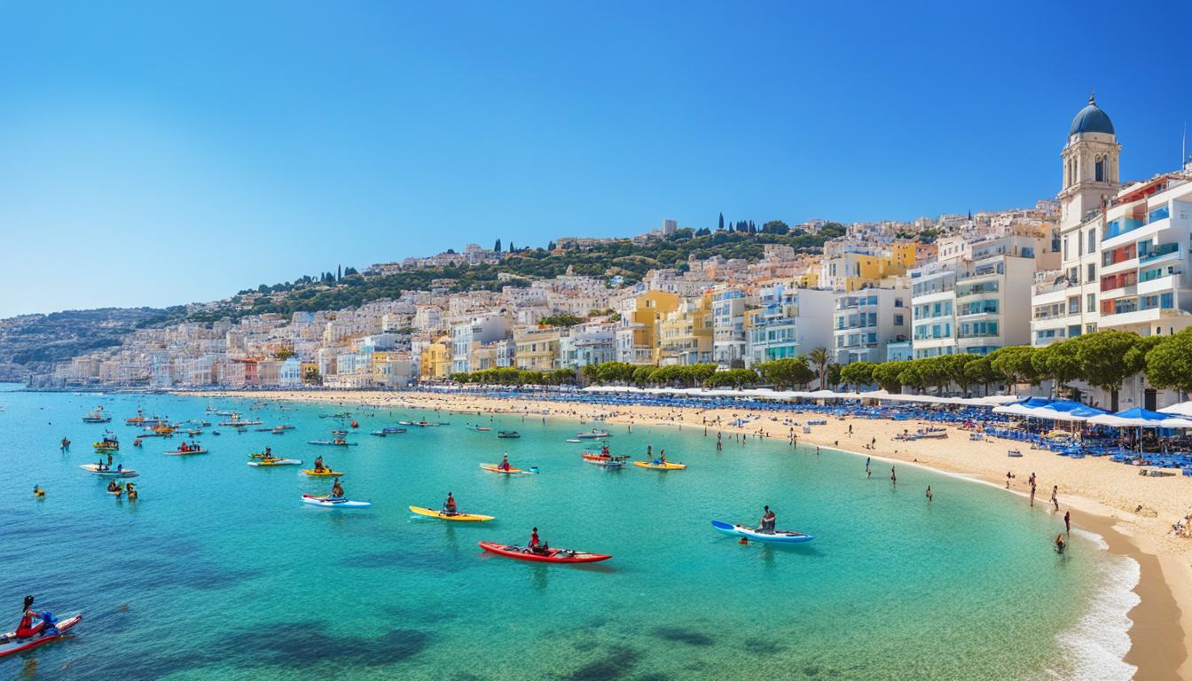 urban beach in Ermoupolis