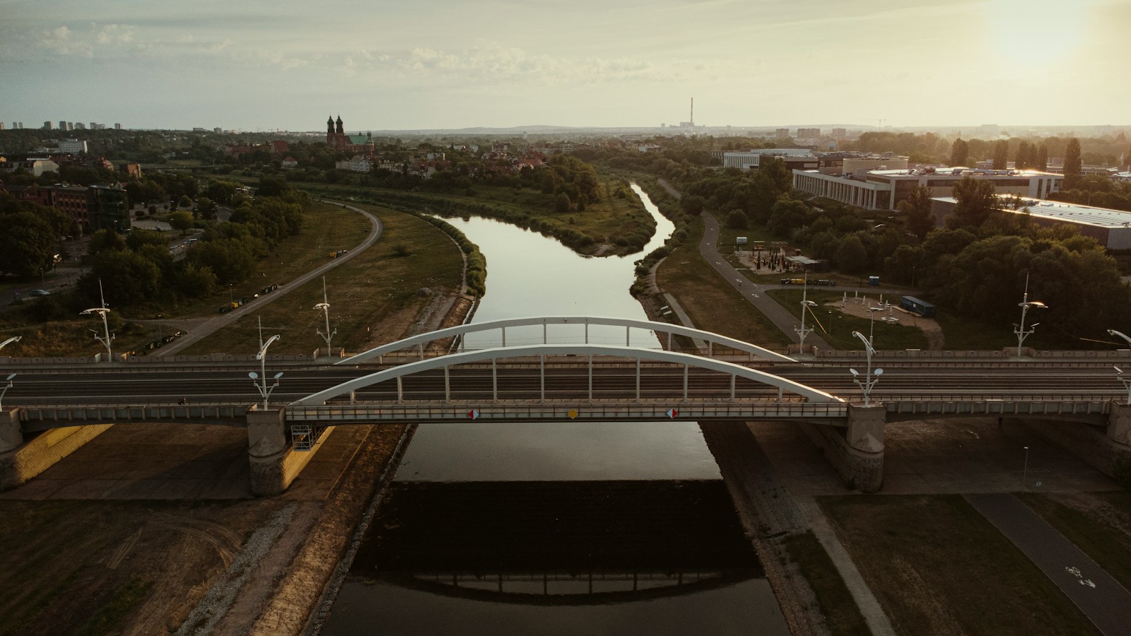 a bridge over a river