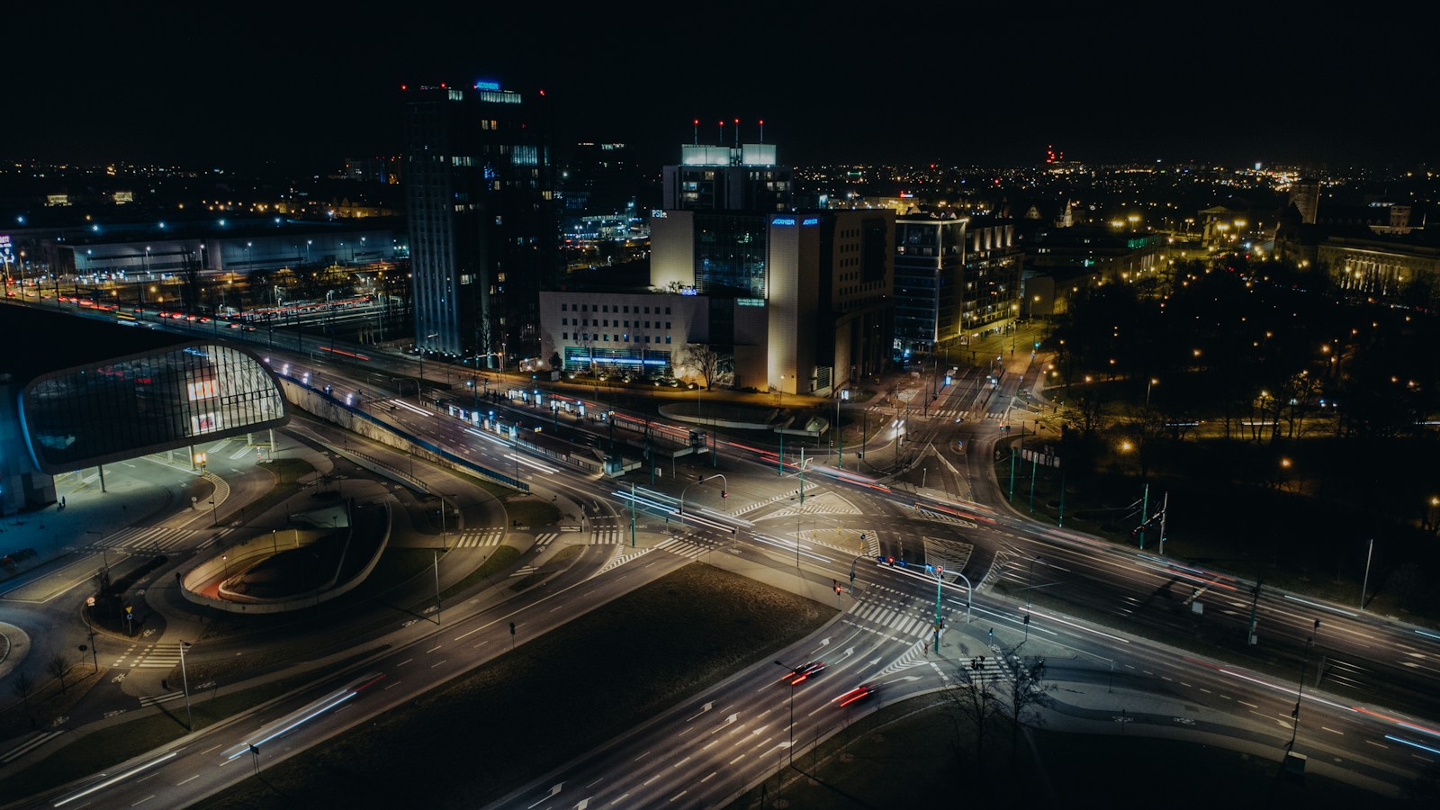 a city at night